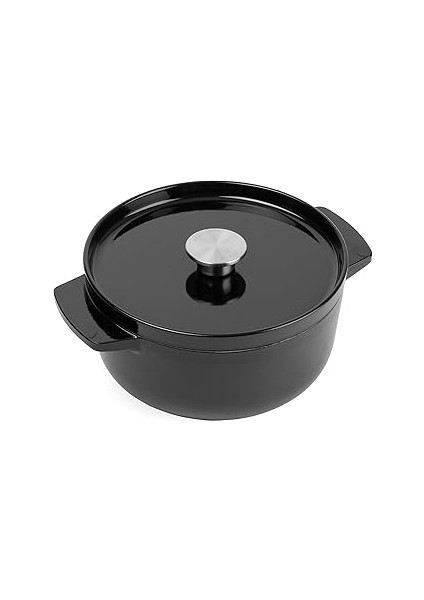 Cast Iron 22 Cm/3,3 L Kapaklı Güveç Tenceresi, Yüksek Kaliteli, Sağlam ve Uzun Ömürlü, K