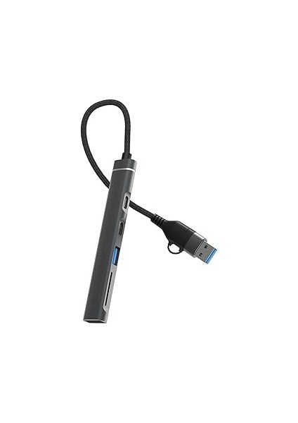 Dm CHB025 Usb-A ve Type-C Girişli 2*type-C 1*usb-A Sd Micro Sd Tf Kart Okuyucu Çoklayıcı Dönüştürüc