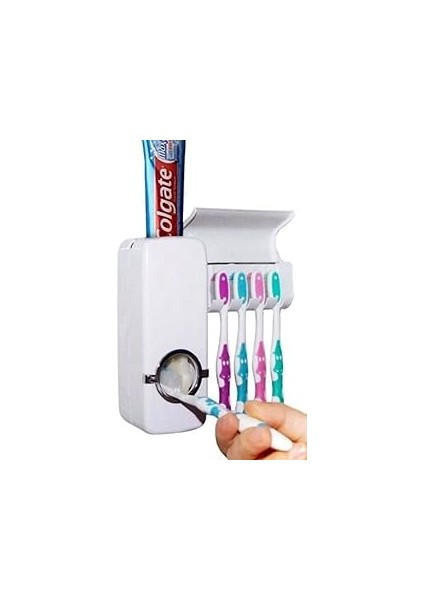 Mobee Diş Macunu Sıkacağı ve 5li Fırça Tutucu