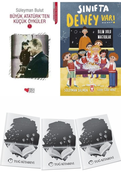 Büyük Atatürk'ten Küçük Öyküler 1 ve Sınıfta Deney Var Bilim Dolu Maceralar + Hediyeli