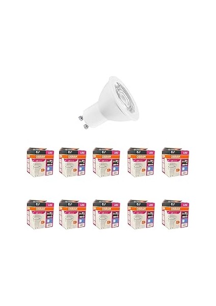 4,5W GU10 LED Ampul 4000K – 10'lu Ekonomik Paket | Günışığı, 350 Lümen, 36° Işık Açısı, Enerj