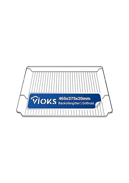 Vioks 00574876 HEZ334000 Paslanmaz Çelik Mangal Izgarası, 465 x 375 Mm, Fırın