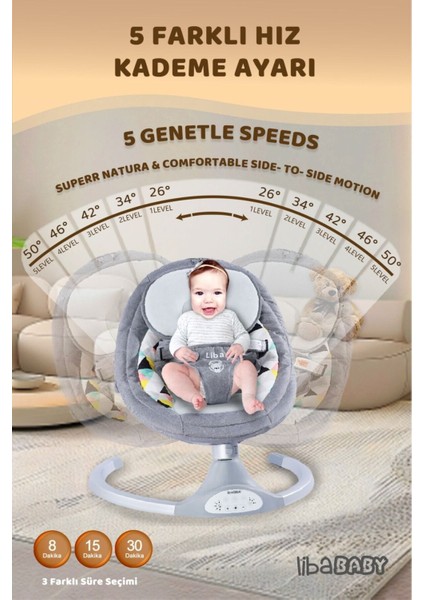 Ana Kucağı Koala Elite - Elektrikli Kumandalı Bluetoothlu Müzikli Otomatik Sallanan Anakucağı fiyatları