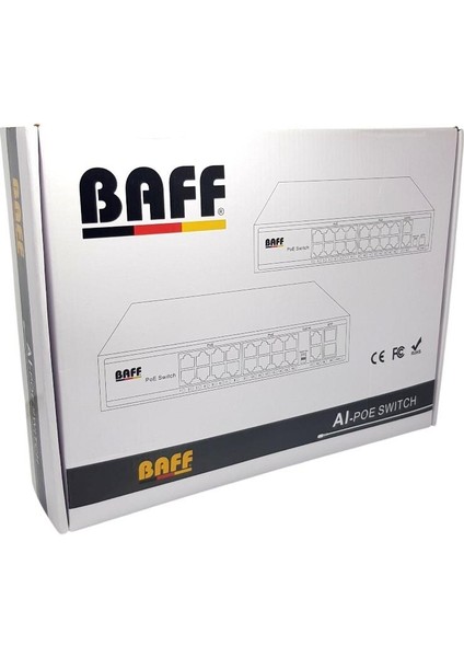 Baff 16+2 Port 10/100/1000 Gigabit Al-Poe Switch indirimleri