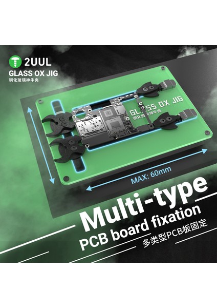 2uul BH21 Glass Ox Jıg Evrensel Cep Telefonu Pcb Anakart Cam Fikstürü modelleri
