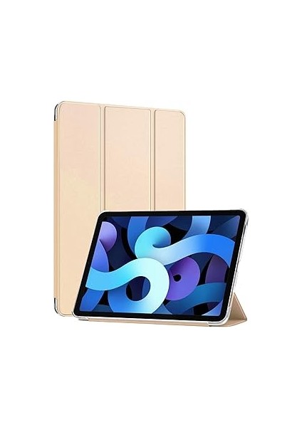 Microsonic Ipad Air 13 2025 Kılıf (A3268-A3269) Slim Translucent Back Smart Cover Gold [ıpad