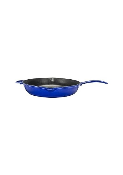 Metal Premium Serisi - Döküm Kızartma Tavası, Yuvarlak, 28 Cm, Majolik Mavi