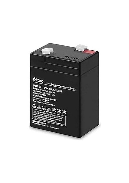 HAUE_6V4AH/20HR Valve Regulated Rechargeable Battary - 6 Volt 4 Amper Akü Şarj Edilebilir