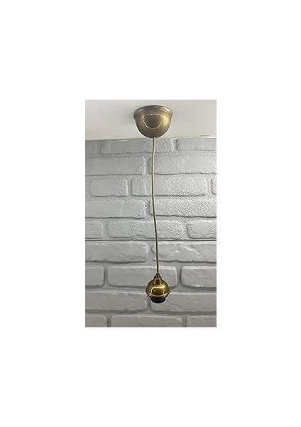 Eskitme Gold Avize Plastik Kablolu Sarkıt Duy E27 Tesisat