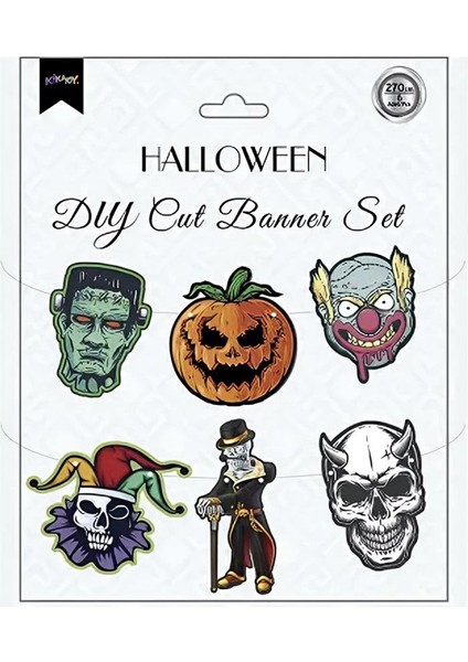 Halloween Mask Die Cut Banner Set