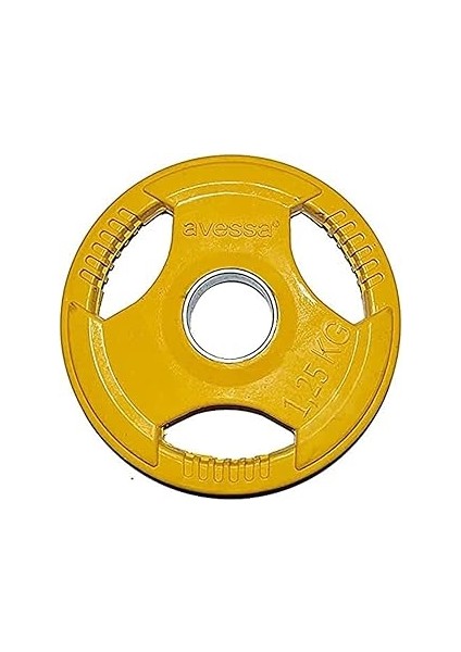 Avessa Olimpik Plaka, 1.25 Kg, Kauçuk Kaplama, Salon Tipi, Sarı