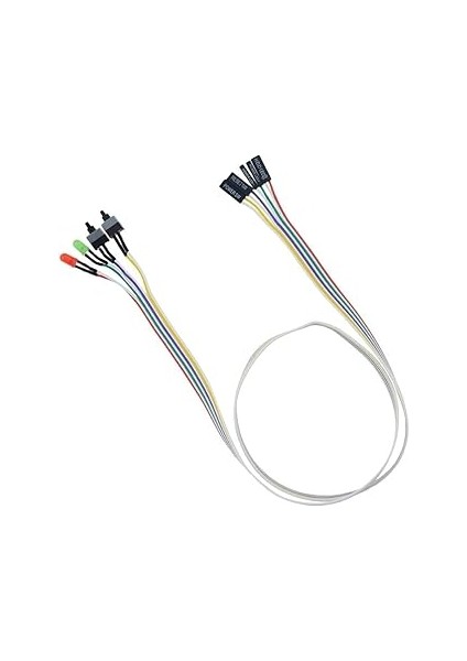 Ancheyn Ana Kart Power Kablosu Led Işıklı Reset Açma Kapama Butonu Kablosu On Off Switch 5064