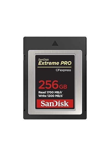 Extreme Pro Cfexpress Hafıza Kartı Tip B 256 GB (1.700 Mb/s Okuma, 1.200 Mb/s Yazma, Rescue