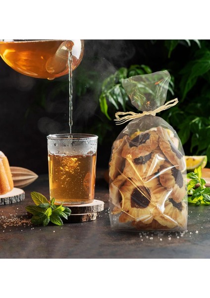 20 Adet 10X35 Şeffaf Körüklü Parlak Opp Poşet Kuruyemiş, Baharat, Kahve Çay Gıda Ambalaj Poşeti