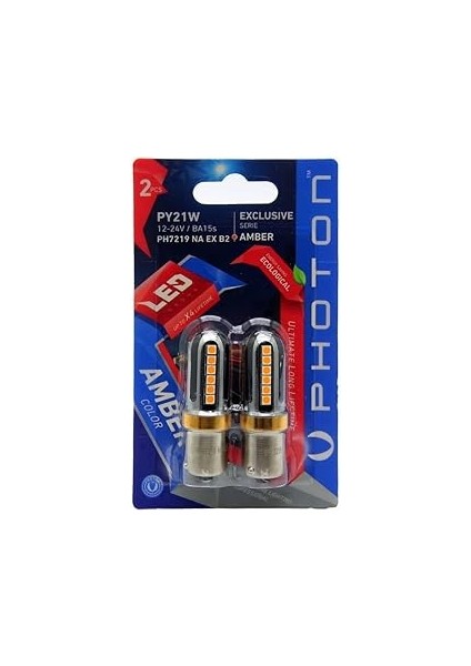 P21W Tek Duy LED Amber (Turuncu) Exclusive Serisi PH7219 Na Ex