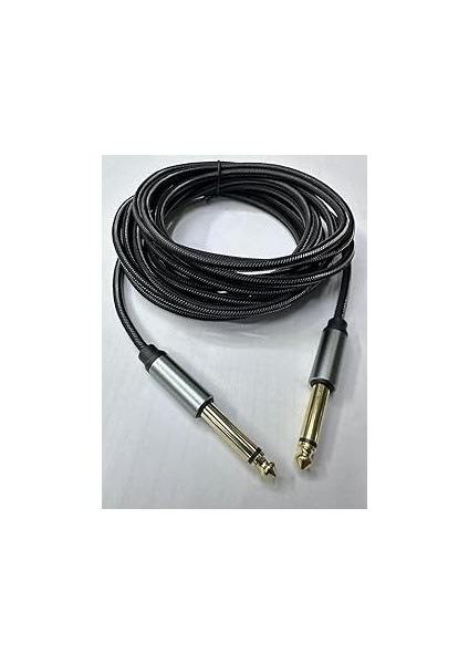 5 Metre 6.3 Mm Mono Amfi Kablosu 5 Metre 6.3 Mm To 6.3 Mm Kablo