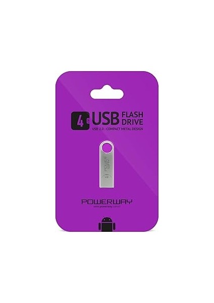 4 GB Metal USB Flash Bellek