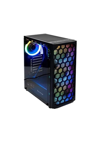 X-Drive 4 Adet Rgb Fanlı Mesh Panel Şeffaf Temperli Cam Gaming Oyuncu Bilgisayar Kasası (0, Watt)