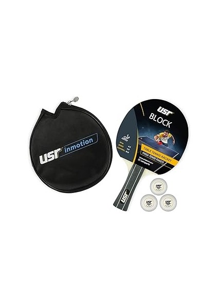 Usr Block-Rc Masa Tenisi Raket + 3 Top + Kılıf Set