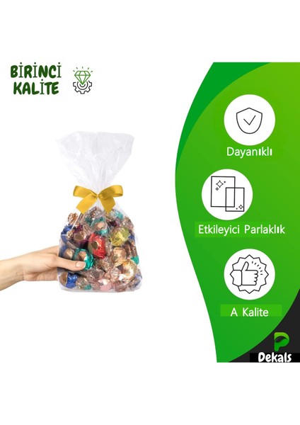 20 Adet 8X23 Şeffaf Körüklü Parlak Opp Poşet Kuruyemiş, Baharat, Kahve Çay Gıda Ambalaj Poşeti