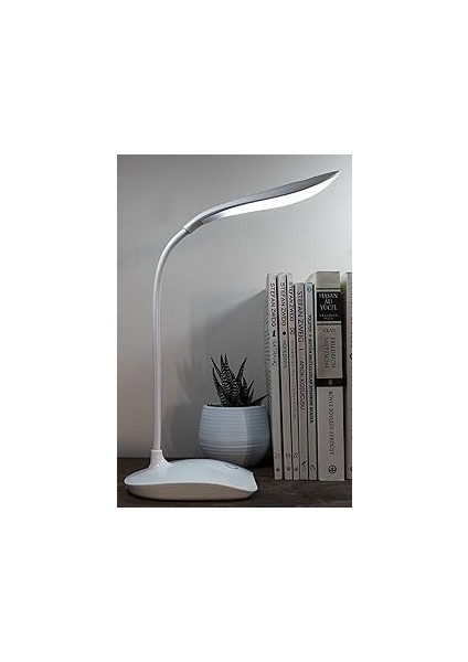 Chermik Şarjlı Masa Lambası Akrobatik 3 Kademeli 18 Ledli Dokunmatik Ders Çalışma Pc Beyaz Işık