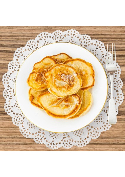50 Adet Yuvarlak Dantel Kağıt Pasta Tabak Altlığı 26 cm Sunumluk