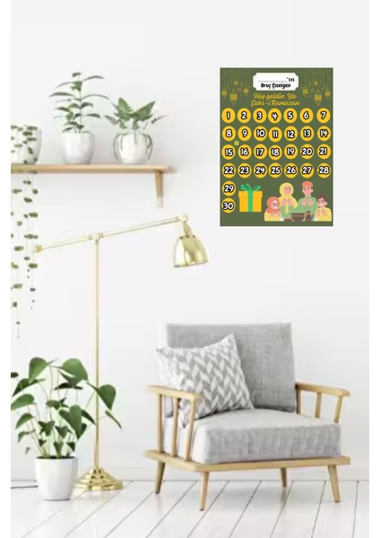 Ramazan Ayı Çocuk Oruç Takvimi Oruç Aktivie Çizelgesi Yıldız Etiketiyle Birlikte