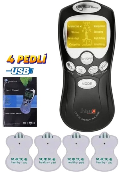 Taşınabilir Titreşimli Kas Masaj Cihazı, Fizik Tedavi ve Ems Stimülatör Özellikleri