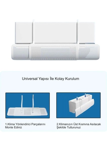 Split Klima Üniversal Ayarlanabilir Hava Yönlendirici Klima Çarpması Önleyici Hava Kalkanı