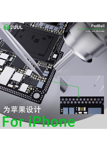 2uul PB01 / PB02 Padball Lehim Topları iPhone / Android Lehim Pedi Yeniden Yapımı - 100K fırsatları