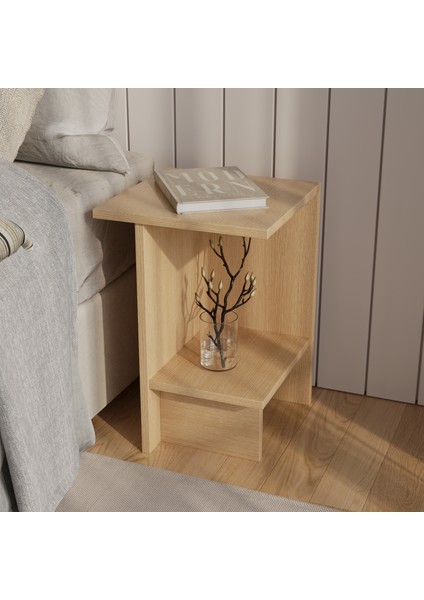 Rio Komodin | 35 cm - 2 Raflı Açık Meşe Renkli