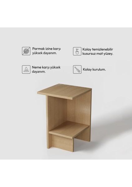 Rio Komodin | 35 cm - 2 Raflı Açık Meşe Renkli modelleri
