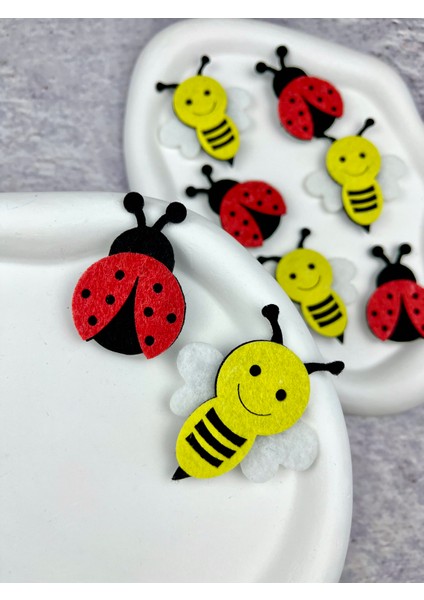 Uğur Böceği ve Arılı Saçsız Bebek Tokası 2'li