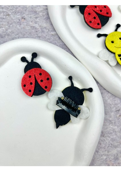 Uğur Böceği ve Arılı Saçsız Bebek Tokası 2'li modelleri