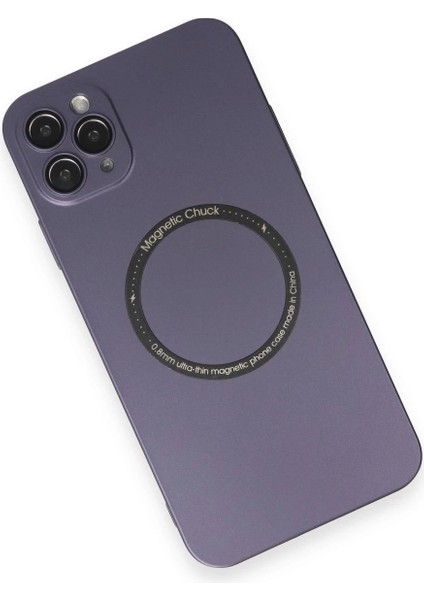 Newface iPhone 11 Pro Max Kılıf Jack Magneticsafe Lens Silikon - Mor modelleri