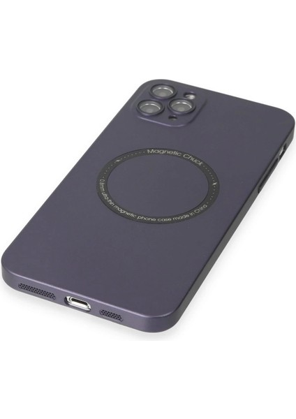 Newface iPhone 11 Pro Max Kılıf Jack Magneticsafe Lens Silikon - Mor indirimleri