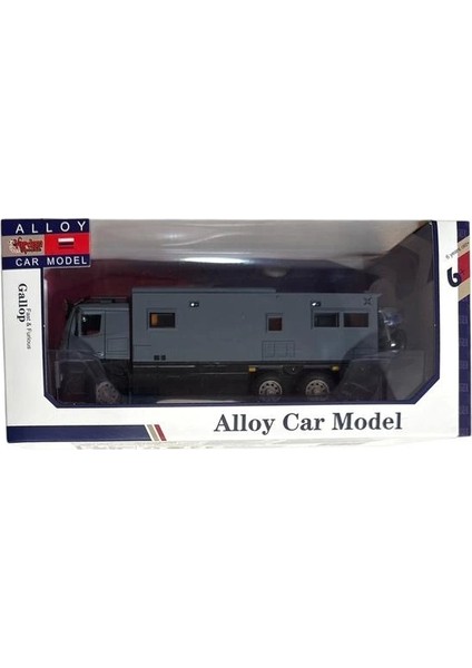 XHD-A3217 Alloy Car Çek Bırak Işıklı ve Sesli Açılabilir Kapı Motorlu 1:24 Model Karavan 6+ Tekli
