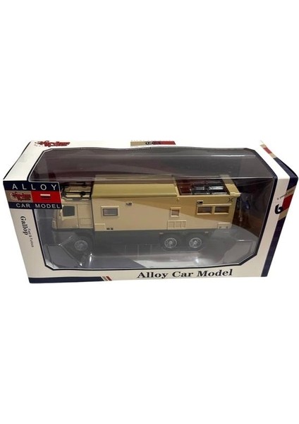 XHD-A3217 Alloy Car Çek Bırak Işıklı ve Sesli Açılabilir Kapı Motorlu 1:24 Model Karavan 6+ Tekli