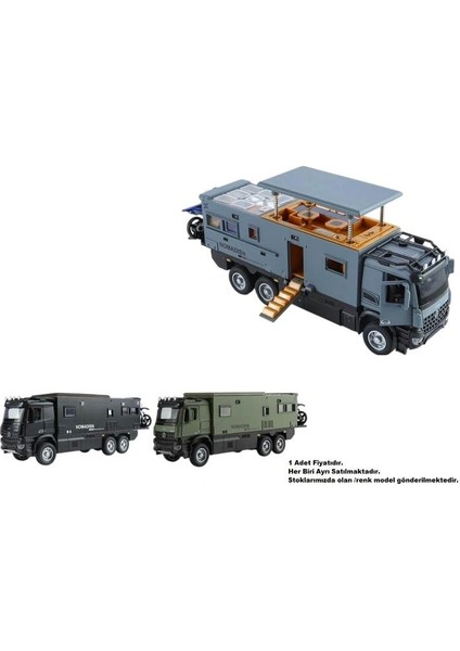 XHD-A3217 Alloy Car Çek Bırak Işıklı ve Sesli Açılabilir Kapı Motorlu 1:24 Model Karavan 6+ Tekli