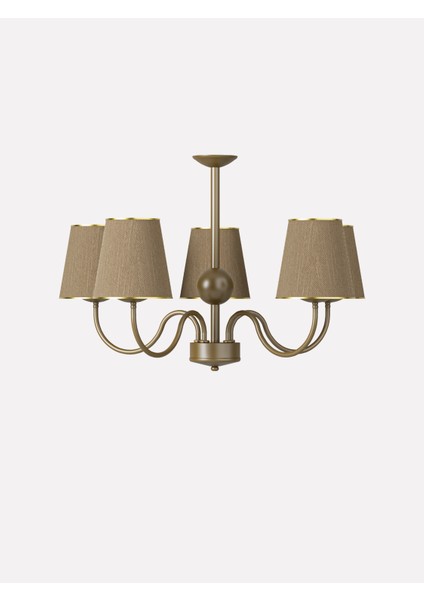 Deluna 5li Eskitme Modern Konik Abajur Şapkalı Metal Avize fırsatları