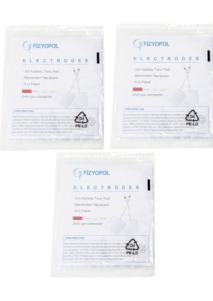 Yapışkanlı Elektrod Pedi, 5x5 Cm, 3’lü Paket, Rahat ve Kullanışlı Ürün fiyatları
