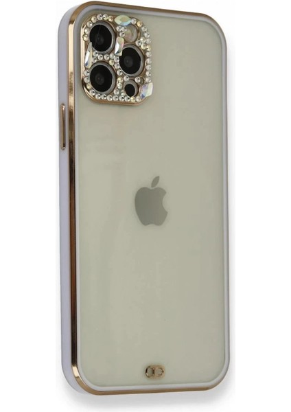 Newface iPhone 12 Pro Kılıf Liva Taşlı Silikon - Mor fiyatları