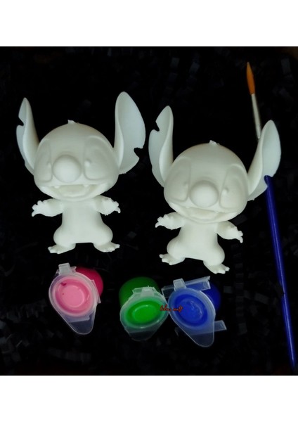 3D Sevgiliye Hediyelik Oyuncak Ikili Stitch Biblo Boyama Seti