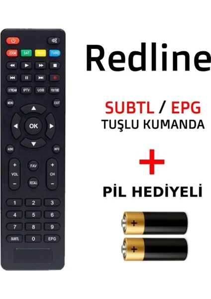 Redline Subtl- Epg Tuşlu Hd Slim Uzaktan Kumanda
