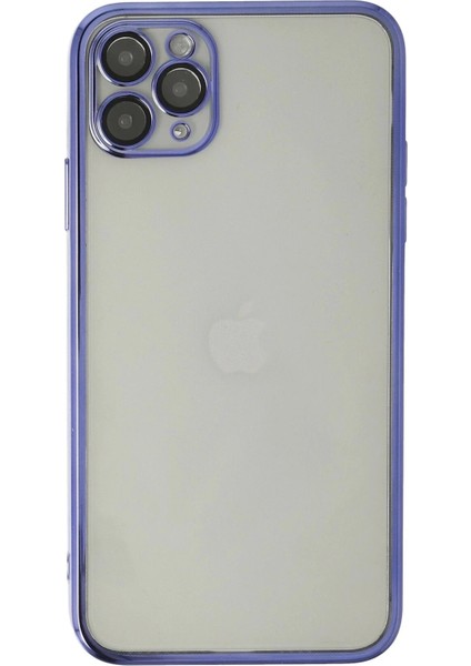 Newface iPhone 11 Pro Max Kılıf Razer Lensli Silikon - Mor