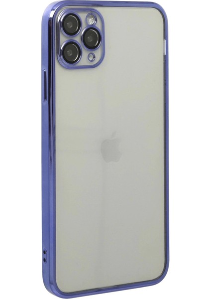 Newface iPhone 11 Pro Max Kılıf Razer Lensli Silikon - Mor modelleri