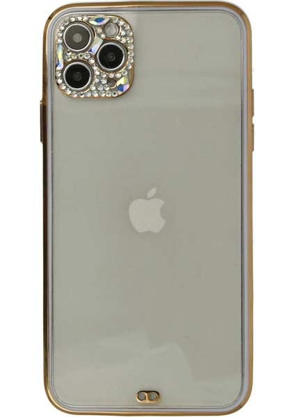 Newface iPhone 11 Pro Kılıf Liva Taşlı Silikon - Mor