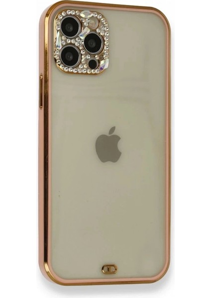 Newface iPhone 12 Pro Kılıf Liva Taşlı Silikon - Pembe fiyatları
