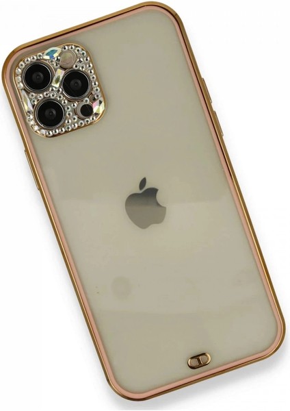 Newface iPhone 12 Pro Kılıf Liva Taşlı Silikon - Pembe modelleri