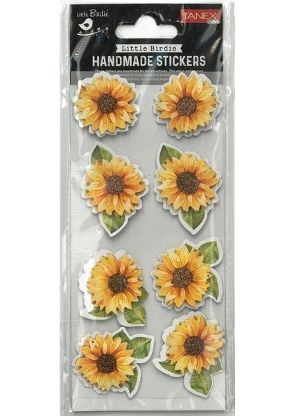 Tanex Handmade TNX-28021 Dekoratif Etiketler - Sunflower Serisi Stıcker - Tekli